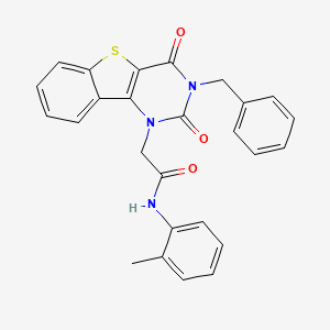 2-(3-benzyl-2,4-dioxo-3,4-dihydro[1]benzothieno[3,2-d]pyrimidin-1(2H)-yl)-N-(2-methylphenyl)acetamide