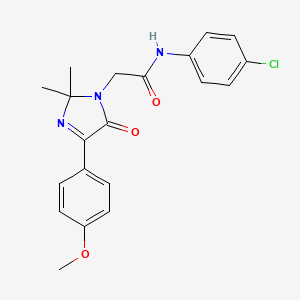 N-(4-chlorophenyl)-2-[4-(4-methoxyphenyl)-2,2-dimethyl-5-oxo-2,5-dihydro-1H-imidazol-1-yl]acetamide