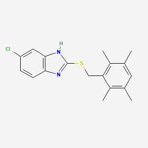 5-chloro-2-[(2,3,5,6-tetramethylbenzyl)sulfanyl]-1H-benzimidazole