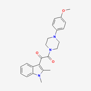 molecular formula C23H25N3O3 B11419567 1-(1,2-Dimethyl-1H-indol-3-YL)-2-[4-(4-methoxyphenyl)piperazin-1-YL]ethane-1,2-dione 