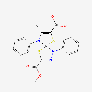 Dimethyl 8-methyl-1,9-diphenyl-4,6-dithia-1,2,9-triazaspiro[4.4]nona-2,7-diene-3,7-dicarboxylate