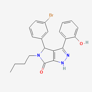 molecular formula C21H20BrN3O2 B11419606 4-(3-bromophenyl)-5-butyl-3-(2-hydroxyphenyl)-4,5-dihydropyrrolo[3,4-c]pyrazol-6(1H)-one 