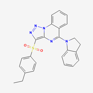 5-(2,3-dihydro-1H-indol-1-yl)-3-[(4-ethylphenyl)sulfonyl][1,2,3]triazolo[1,5-a]quinazoline