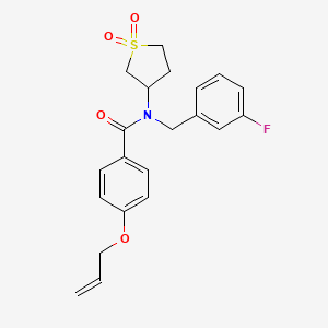 N-(1,1-dioxidotetrahydrothiophen-3-yl)-N-(3-fluorobenzyl)-4-(prop-2-en-1-yloxy)benzamide