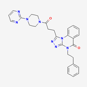 1-(3-oxo-3-(4-(pyrimidin-2-yl)piperazin-1-yl)propyl)-4-phenethyl-[1,2,4]triazolo[4,3-a]quinazolin-5(4H)-one