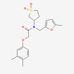 2-(3,4-dimethylphenoxy)-N-(1,1-dioxidotetrahydrothiophen-3-yl)-N-[(5-methylfuran-2-yl)methyl]acetamide