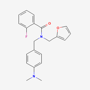 N-[4-(dimethylamino)benzyl]-2-fluoro-N-(furan-2-ylmethyl)benzamide