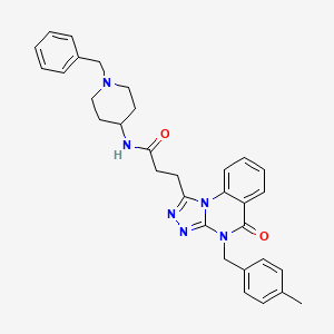 N-(1-benzylpiperidin-4-yl)-3-{4-[(4-methylphenyl)methyl]-5-oxo-4H,5H-[1,2,4]triazolo[4,3-a]quinazolin-1-yl}propanamide