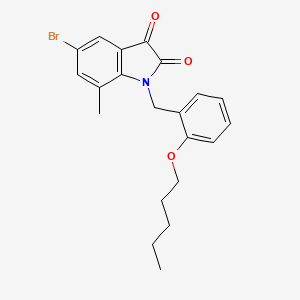 5-bromo-7-methyl-1-[2-(pentyloxy)benzyl]-1H-indole-2,3-dione