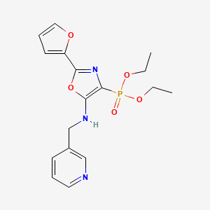 Diethyl [2-(furan-2-YL)-5-{[(pyridin-3-YL)methyl]amino}-1,3-oxazol-4-YL]phosphonate