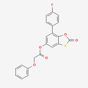 7-(4-Fluorophenyl)-2-oxo-1,3-benzoxathiol-5-yl phenoxyacetate