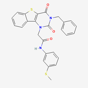 2-(3-benzyl-2,4-dioxo-3,4-dihydro[1]benzothieno[3,2-d]pyrimidin-1(2H)-yl)-N-[3-(methylthio)phenyl]acetamide