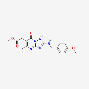 Methyl 2-[[(4-ethoxyphenyl)methyl]amino]-1,7-dihydro-5-methyl-7-oxo[1,2,4]triazolo[1,5-a]pyrimidine-6-acetate