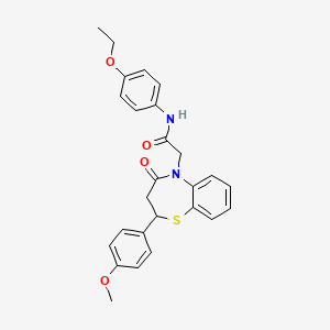 N-(4-ethoxyphenyl)-2-(2-(4-methoxyphenyl)-4-oxo-3,4-dihydrobenzo[b][1,4]thiazepin-5(2H)-yl)acetamide