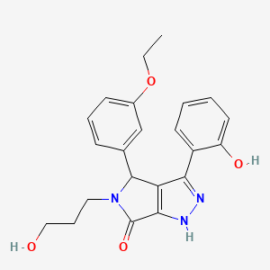 4-(3-ethoxyphenyl)-3-(2-hydroxyphenyl)-5-(3-hydroxypropyl)-4,5-dihydropyrrolo[3,4-c]pyrazol-6(1H)-one