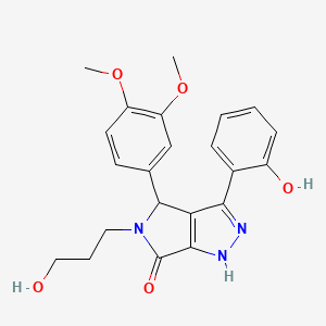 4-(3,4-dimethoxyphenyl)-3-(2-hydroxyphenyl)-5-(3-hydroxypropyl)-4,5-dihydropyrrolo[3,4-c]pyrazol-6(2H)-one