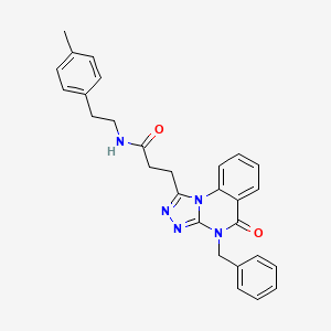 3-{4-benzyl-5-oxo-4H,5H-[1,2,4]triazolo[4,3-a]quinazolin-1-yl}-N-[2-(4-methylphenyl)ethyl]propanamide