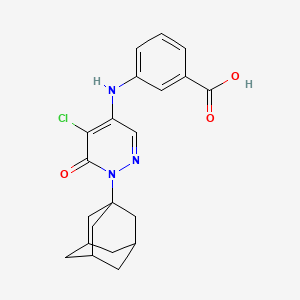 3-{[1-(Adamantan-1-YL)-5-chloro-6-oxo-1,6-dihydropyridazin-4-YL]amino}benzoic acid