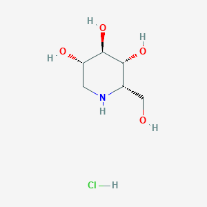 molecular formula C₆H₁₄ClNO₄ B1141980 1-脱氧-L-伊唐糖次氨酸盐酸盐 CAS No. 210223-32-8