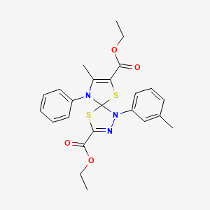 Diethyl 8-methyl-1-(3-methylphenyl)-9-phenyl-4,6-dithia-1,2,9-triazaspiro[4.4]nona-2,7-diene-3,7-dicarboxylate