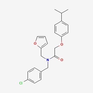 N-(4-chlorobenzyl)-N-(furan-2-ylmethyl)-2-[4-(propan-2-yl)phenoxy]acetamide