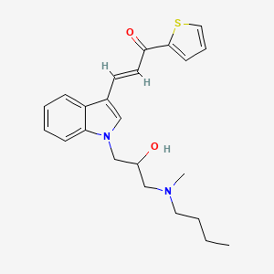 (2E)-3-(1-{3-[butyl(methyl)amino]-2-hydroxypropyl}-1H-indol-3-yl)-1-thien-2-ylprop-2-en-1-one