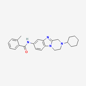 N-(2-cyclohexyl-1,2,3,4-tetrahydropyrazino[1,2-a]benzimidazol-8-yl)-2-methylbenzamide