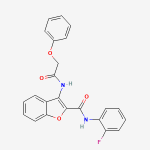 N-(2-Fluorophenyl)-3-[(2-phenoxyacetyl)amino]-2-benzofurancarboxamide