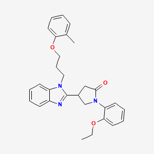 1-(2-ethoxyphenyl)-4-{1-[3-(2-methylphenoxy)propyl]-1H-benzimidazol-2-yl}pyrrolidin-2-one