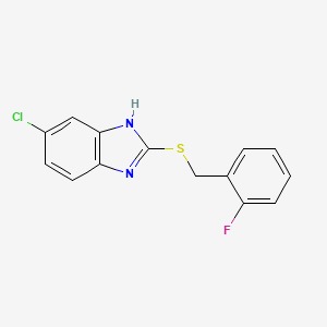 5-chloro-2-[(2-fluorobenzyl)sulfanyl]-1H-benzimidazole