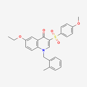 6-Ethoxy-3-(4-methoxybenzenesulfonyl)-1-[(2-methylphenyl)methyl]-1,4-dihydroquinolin-4-one