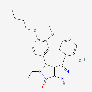 4-(4-butoxy-3-methoxyphenyl)-3-(2-hydroxyphenyl)-5-propyl-4,5-dihydropyrrolo[3,4-c]pyrazol-6(1H)-one