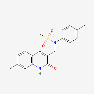 N-[(2-hydroxy-7-methylquinolin-3-yl)methyl]-N-(4-methylphenyl)methanesulfonamide