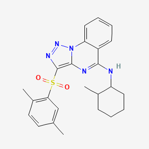 3-[(2,5-dimethylphenyl)sulfonyl]-N-(2-methylcyclohexyl)[1,2,3]triazolo[1,5-a]quinazolin-5-amine