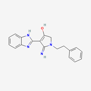 5-amino-4-(1H-benzimidazol-2-yl)-1-(2-phenylethyl)-1,2-dihydro-3H-pyrrol-3-one