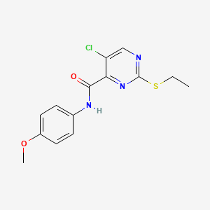 5-chloro-2-(ethylsulfanyl)-N-(4-methoxyphenyl)pyrimidine-4-carboxamide