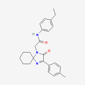 N-(4-ethylphenyl)-2-[3-(4-methylphenyl)-2-oxo-1,4-diazaspiro[4.5]dec-3-en-1-yl]acetamide