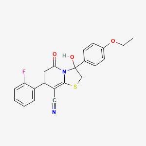 3-(4-ethoxyphenyl)-7-(2-fluorophenyl)-3-hydroxy-5-oxo-2,3,6,7-tetrahydro-5H-[1,3]thiazolo[3,2-a]pyridine-8-carbonitrile