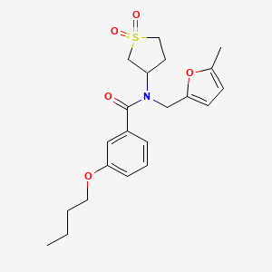 3-butoxy-N-(1,1-dioxidotetrahydrothiophen-3-yl)-N-[(5-methylfuran-2-yl)methyl]benzamide