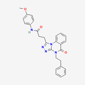 N-(4-methoxyphenyl)-3-[5-oxo-4-(2-phenylethyl)-4H,5H-[1,2,4]triazolo[4,3-a]quinazolin-1-yl]propanamide