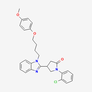 1-(2-chlorophenyl)-4-{1-[4-(4-methoxyphenoxy)butyl]-1H-benzimidazol-2-yl}pyrrolidin-2-one