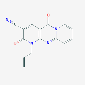 2,6-dioxo-7-prop-2-enyl-1,7,9-triazatricyclo[8.4.0.03,8]tetradeca-3(8),4,9,11,13-pentaene-5-carbonitrile