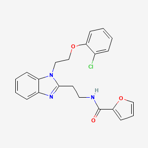 N-(2-{1-[2-(2-chlorophenoxy)ethyl]-1H-benzimidazol-2-yl}ethyl)furan-2-carboxamide