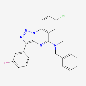 N-benzyl-7-chloro-3-(3-fluorophenyl)-N-methyl[1,2,3]triazolo[1,5-a]quinazolin-5-amine