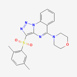 3-[(2,5-Dimethylphenyl)sulfonyl]-5-(morpholin-4-yl)[1,2,3]triazolo[1,5-a]quinazoline