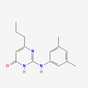 molecular formula C15H19N3O B11420034 2-((3,5-Dimethylphenyl)amino)-6-propylpyrimidin-4(1H)-one 