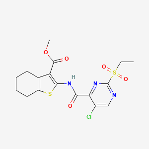 Methyl 2-({[5-chloro-2-(ethylsulfonyl)pyrimidin-4-yl]carbonyl}amino)-4,5,6,7-tetrahydro-1-benzothiophene-3-carboxylate