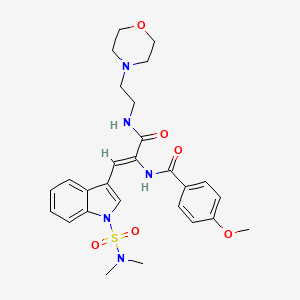 (2Z)-3-[1-(Dimethylsulfamoyl)-1H-indol-3-YL]-2-[(4-methoxyphenyl)formamido]-N-[2-(morpholin-4-YL)ethyl]prop-2-enamide