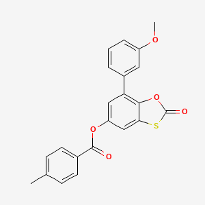 7-(3-Methoxyphenyl)-2-oxo-1,3-benzoxathiol-5-yl 4-methylbenzoate