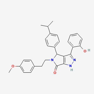 3-(2-hydroxyphenyl)-5-[2-(4-methoxyphenyl)ethyl]-4-[4-(propan-2-yl)phenyl]-4,5-dihydropyrrolo[3,4-c]pyrazol-6(2H)-one